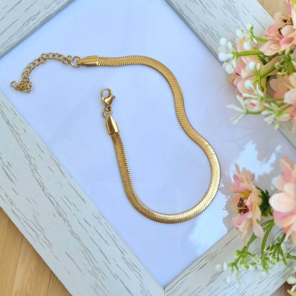 Pulsera cinta dorada Amanda