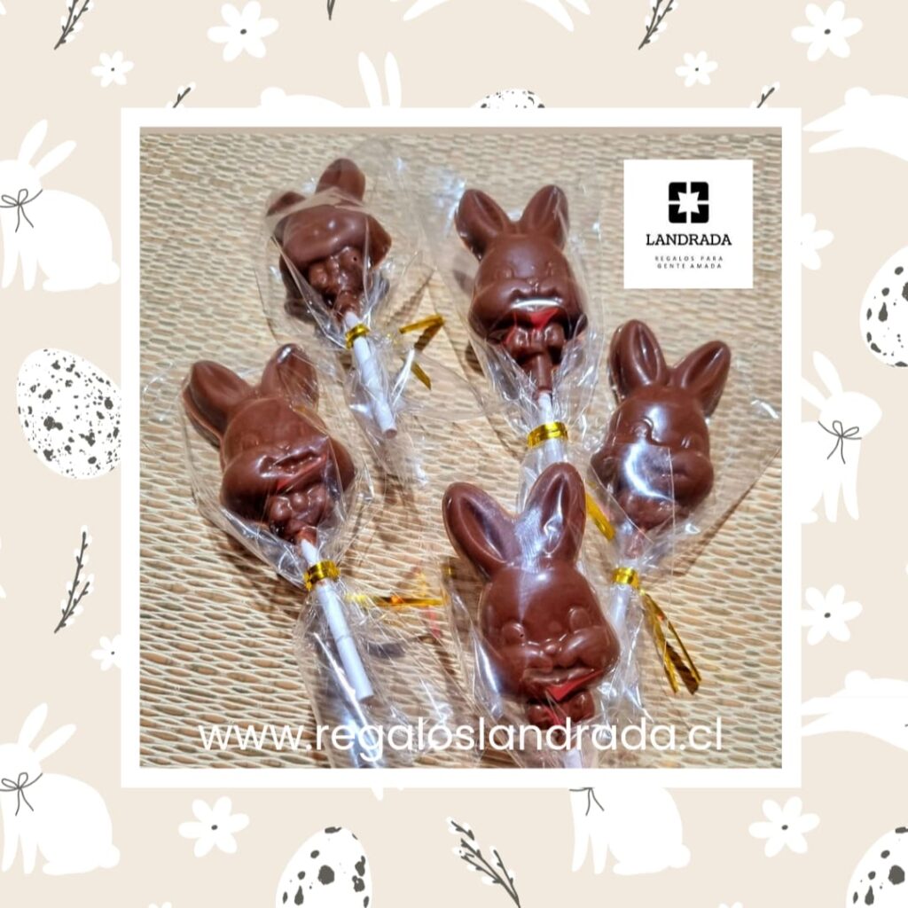 Set paletas carita de conejo
